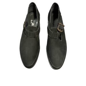 Clarks Women's Suede Moccasin Shoes with Buckle Size 7.5 Narrow